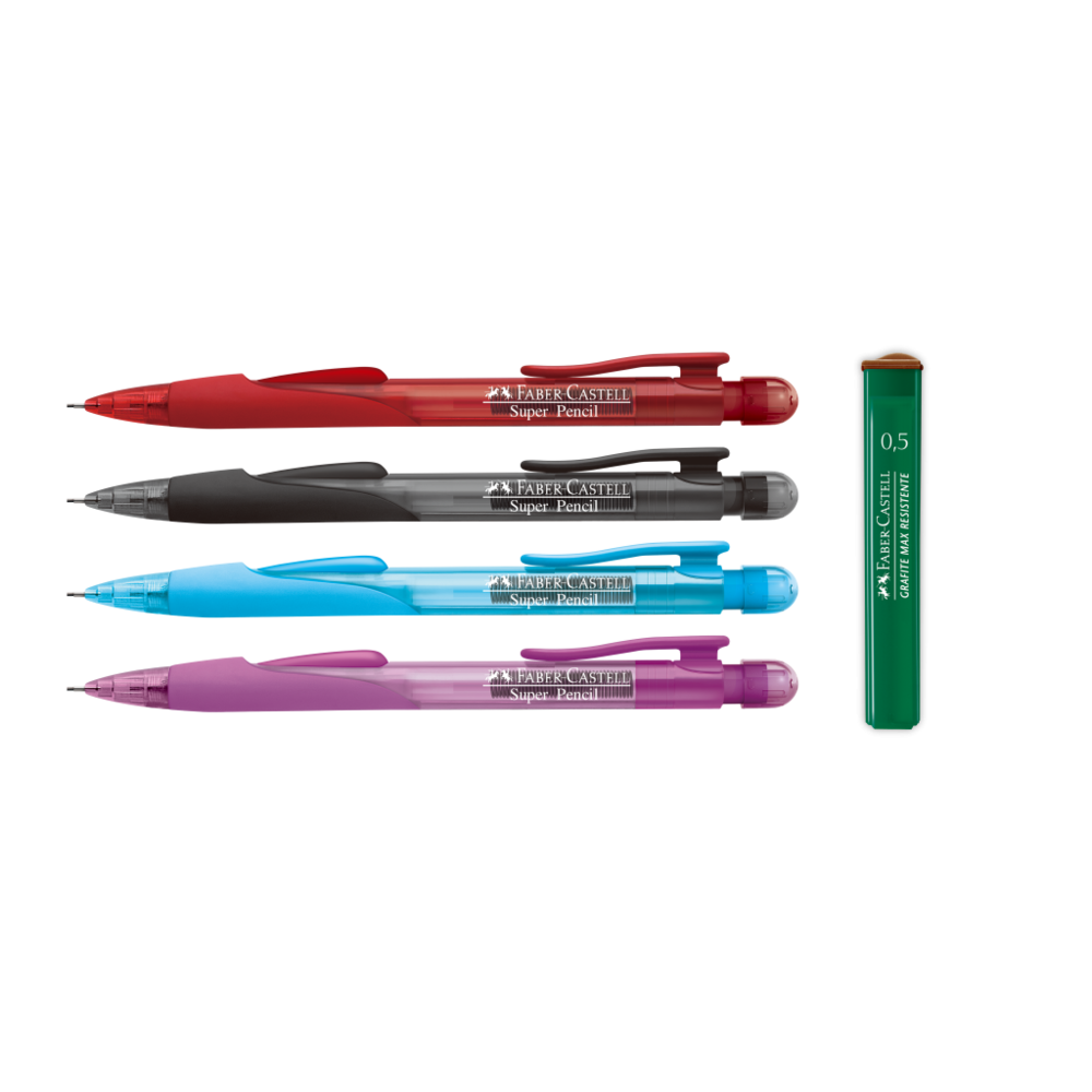 Lapiseira Faber-Castell Super Pencil 0.5mm Mix Cx c/ 24 Ctl (24 Ctl/cada) - SM/05LSP