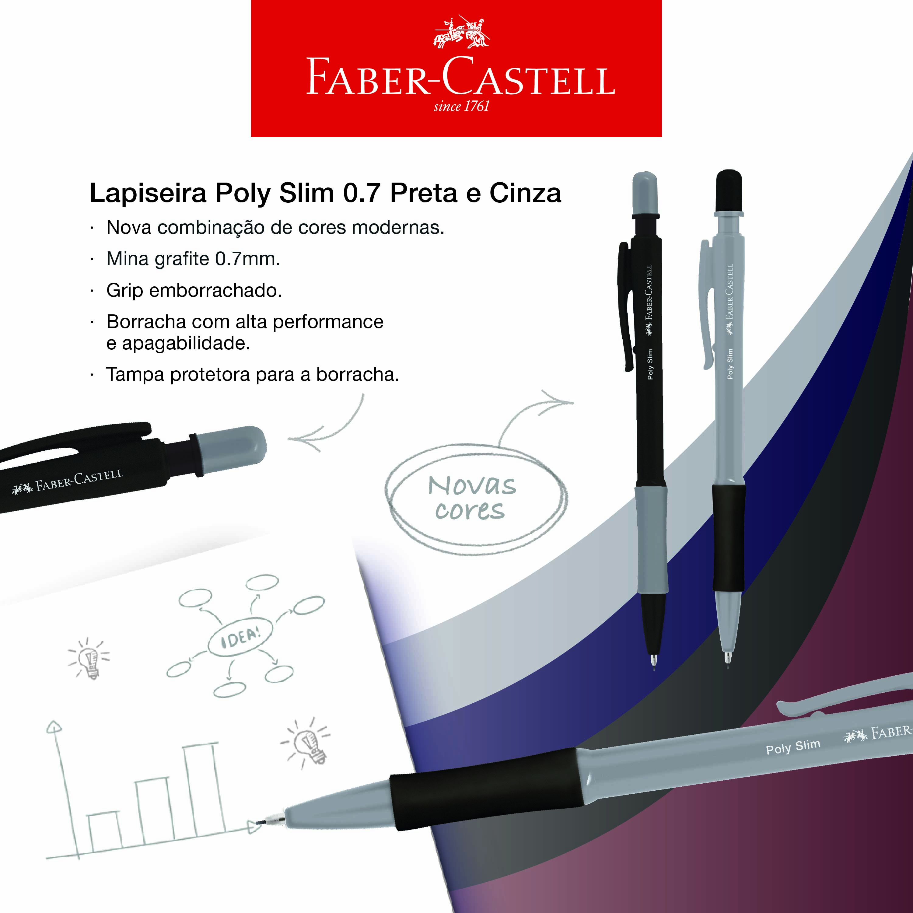 Lapiseira Poly Slim Office 0.7 Mix (24 cartelas c/ 2 unids.) - SM/07SLIMOFM