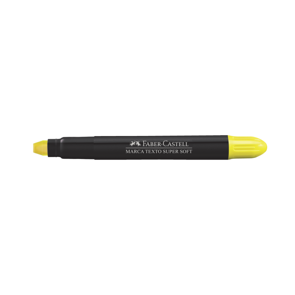 Marca Texto Faber-Castell SuperSoft Gel Amarelo Ctl c/ 1 Unid (24 Ctl/cada) - SM/1557