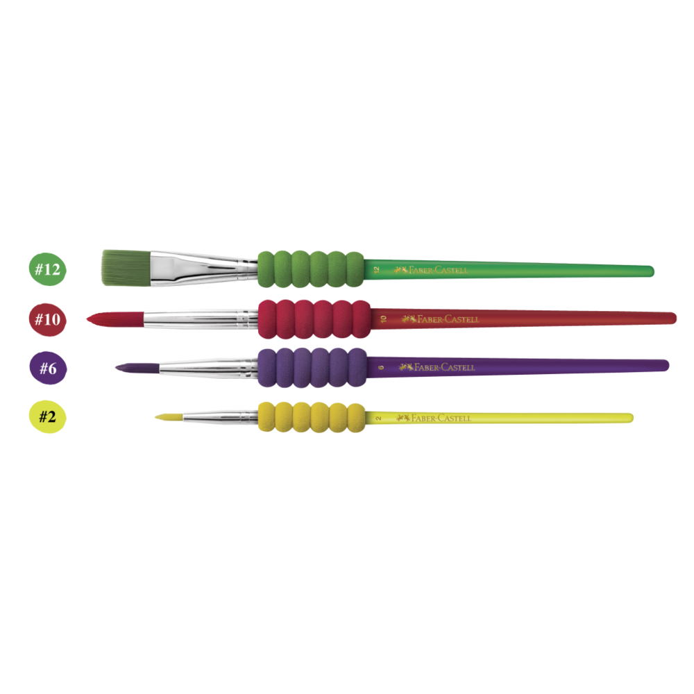 Pincel Faber-Castell Soft Touch Ctl c/ 4 Unid (10 Ctl/cada) - 181600