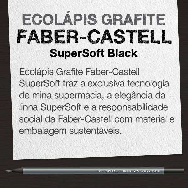 Ecolápis Grafite Faber-Castell SuperSoft (72 Unid/cada) - 907SOFT