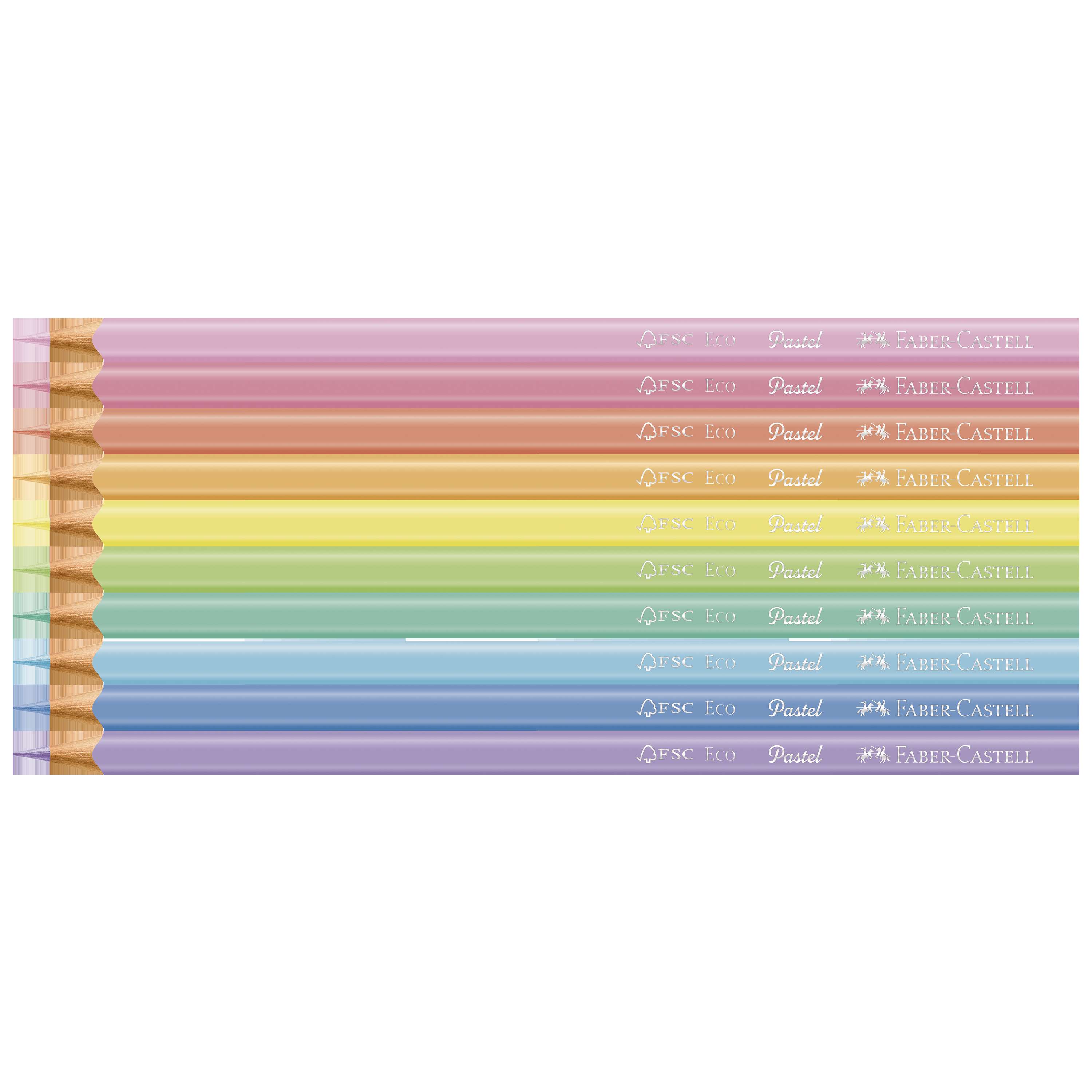 Kit Tons Pastel: 10 Ecol�pis de Cor Pastel, 6 Canetinhas, 1 Borracha, 1 Apontador e 2 L�pis Grafite (5 Es/cada) - KIT/PASTEL