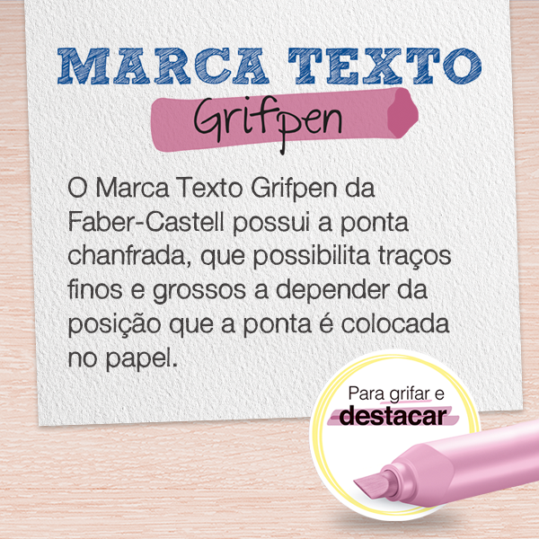 Marca Texto Faber-Castell Grifpen Tons Pastel Cores Sortidas (70 Unid/cada) - MT/70TPZF