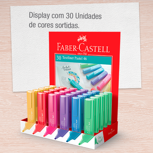 Marca Texto Faber-Castell Textliner Pastel 46 (Di c/ 30 Unid) - MT/1546DI