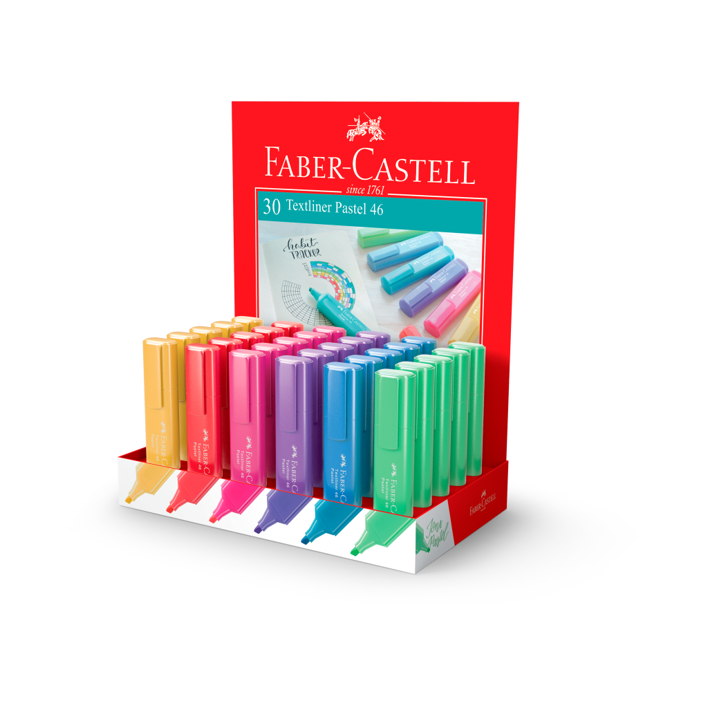 Marca Texto Faber-Castell Textliner Pastel 46 (Di c/ 30 Unid) - MT/1546DI
